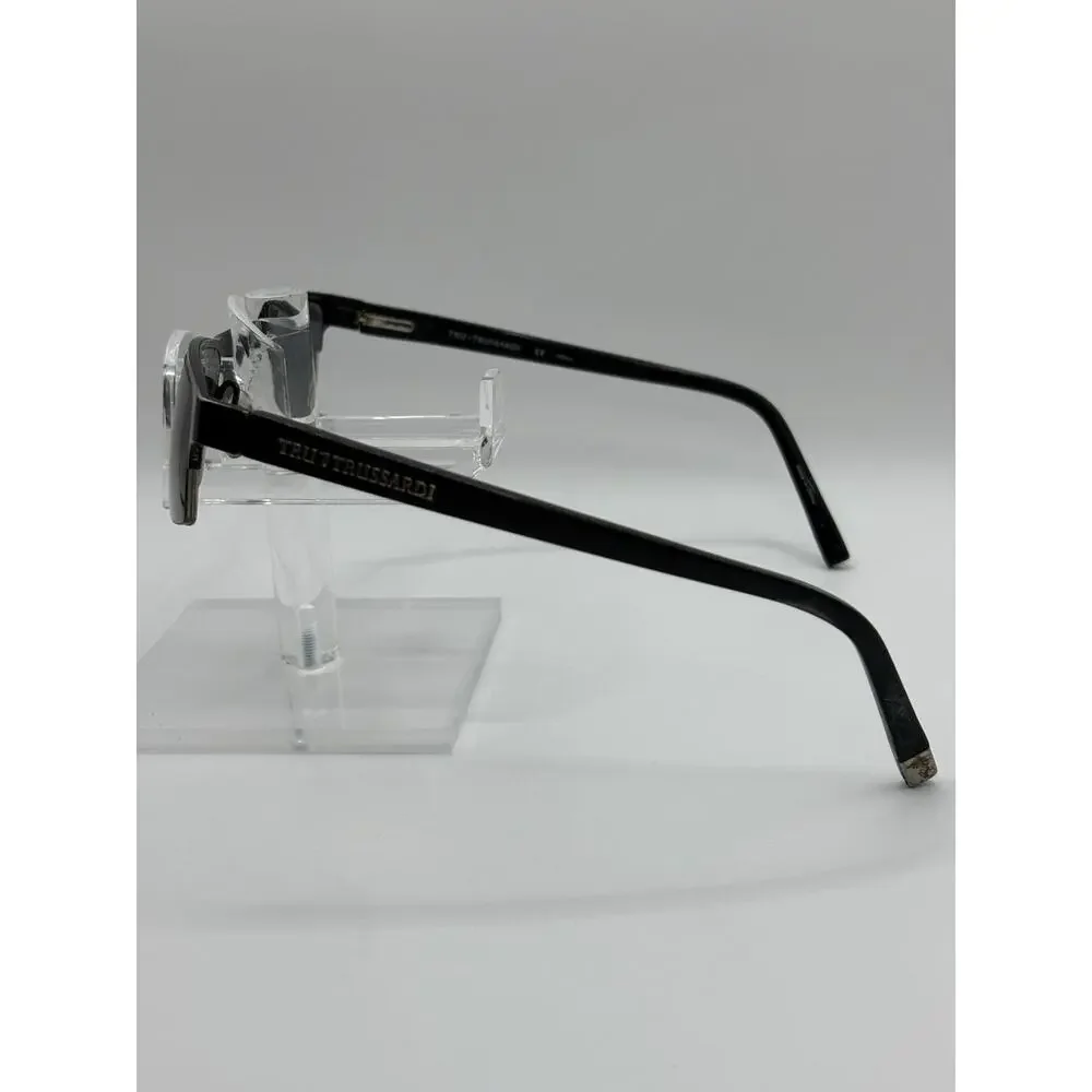 Tru Trussardi TR12716 Black Rectangular Sunglasses Titanium 53-19